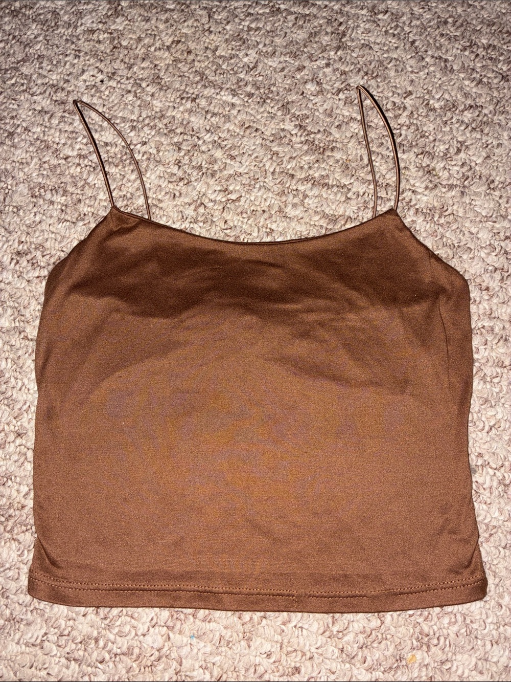 Women’s Brown Spaghetti Strap Cami Top